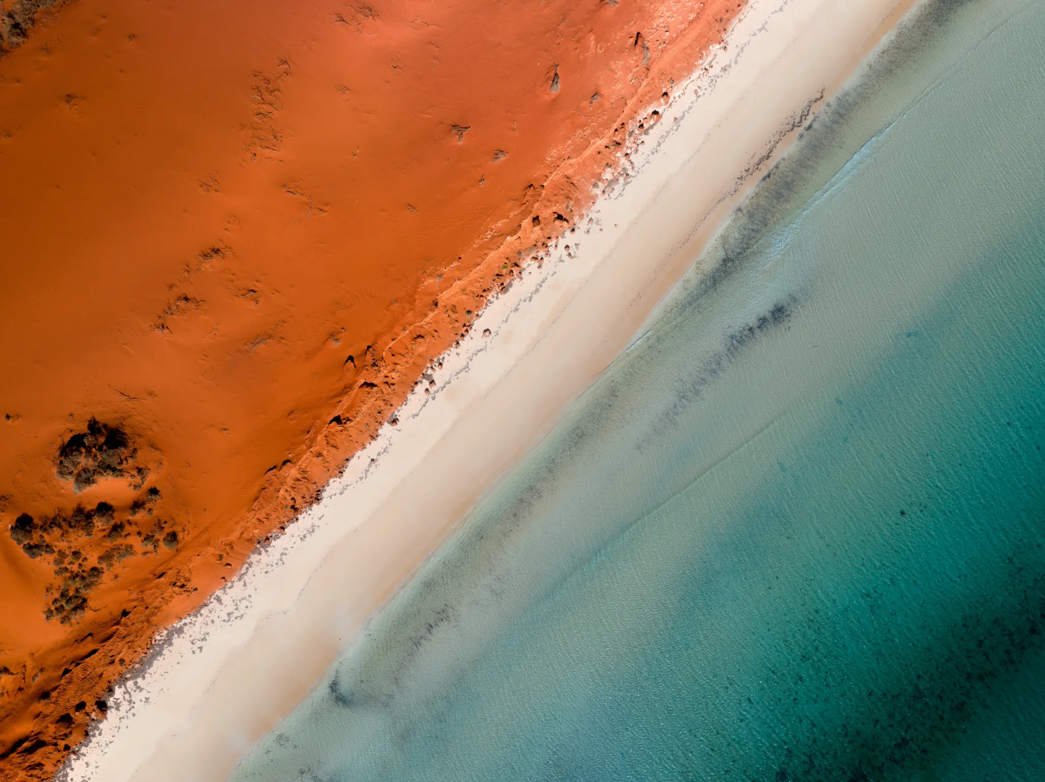 Western Australian coastline viewed from above